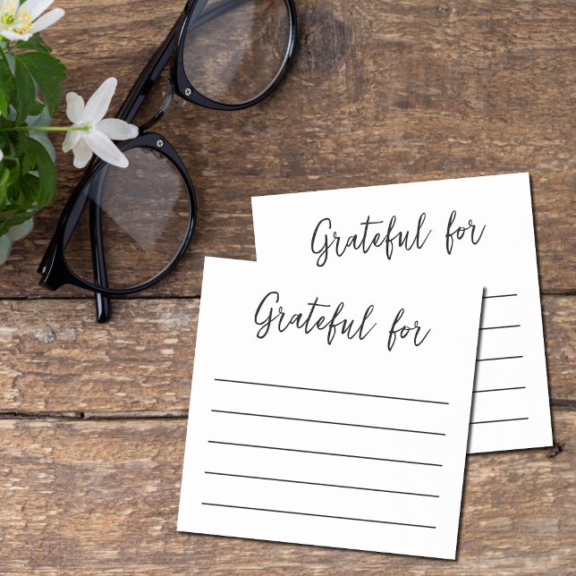 Minimal Gratitude Note (Simple Daily Gratitude Grateful For Post-it Note)