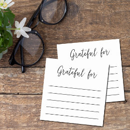 Minimal Gratitude Post-it Note
