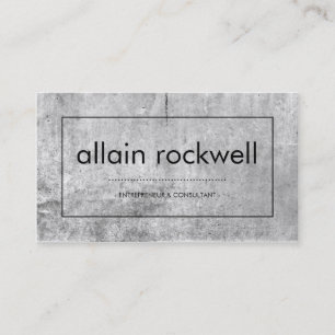 Minimal Gray Concrete Business Card