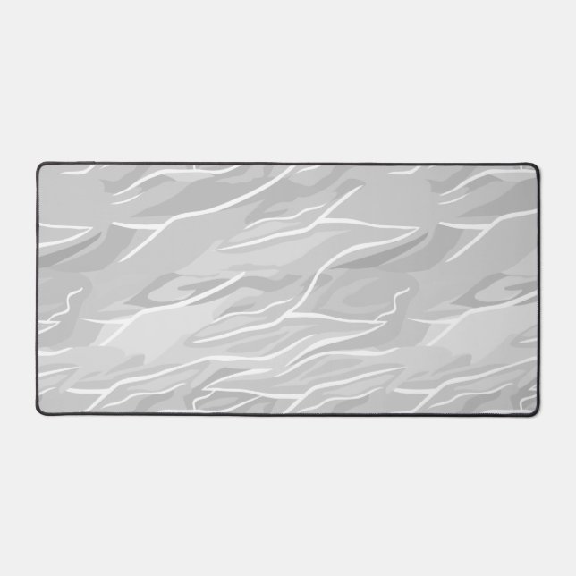 Minimal Gray Marble Desk Mat (Front)