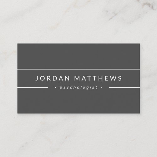 Minimal gray modern professional business card