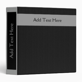 Minimal Gray on Black Custom Binder