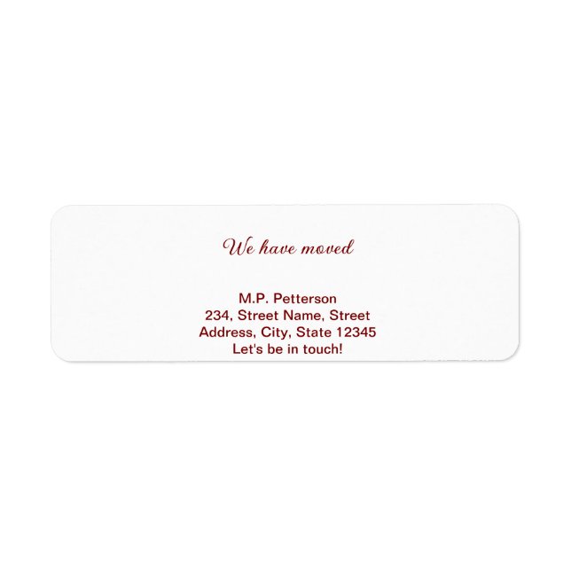 minimal gray we have moved add name address text  label (Front)