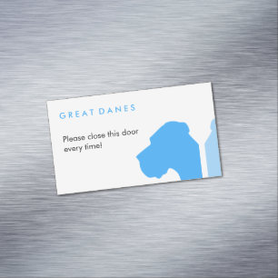Minimal Great Dane ID series Business Card Magnet