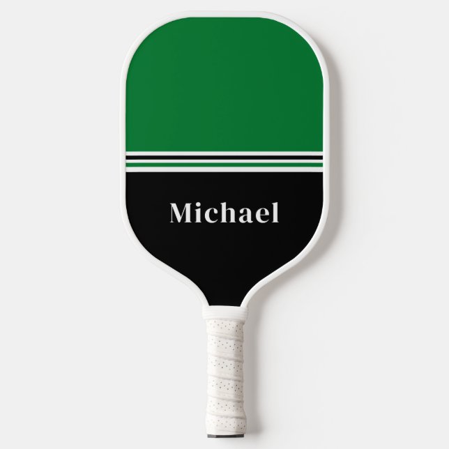 Minimal Green Black Pickleball Paddle (Front)