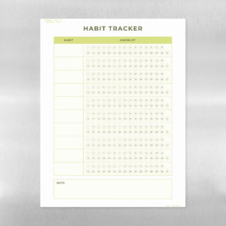 Minimal Green Daily Checklist Planner Design Magnetic Dry Erase Sheet