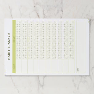 Minimal Green Daily Checklist Planner Design Paper Pad