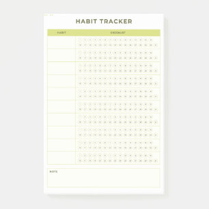 Minimal Green Daily Checklist Planner Design Post-it Notes