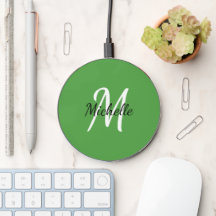 Minimal Green Monogrammed