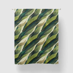 Minimal Green Olive Abstract Deco Pattern Blackout Curtains