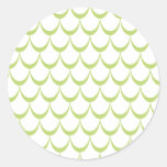 Minimal Green Scallop Pattern Sticker