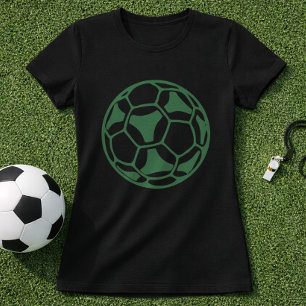 Minimal Green Soccer Ball T-Shirt