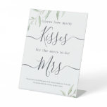 Minimal greenery guess how many kisses game sign Minimal greenery guess how many kisses game sign