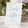 Minimal greenery rustic Wedding Cards And Gifts Pedestal Sign