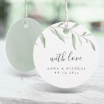 Minimal greenery rustic wedding favor tags<br><div class="desc">Modern chic watercolor botanical foliage greenery design,  simple and elegant,  great wedding favor tag for modern wedding,  rustic wedding,  and botanical garden wedding in spring and summer.</div>