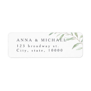 Wedding Return Address Labels | Zazzle