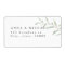 Minimal greenery rustic wedding return address