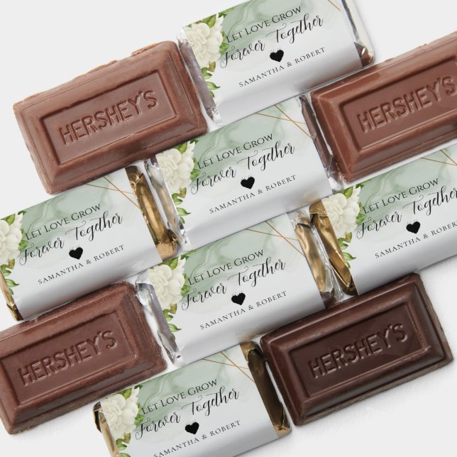 Minimal Greenery Wedding Bridal Favor Chocolate (Assorted)