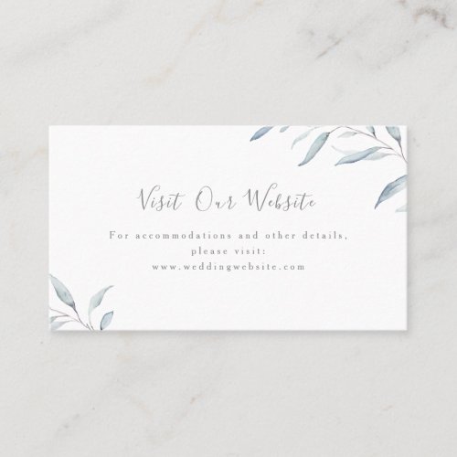 Minimal greenery wedding website Insert card