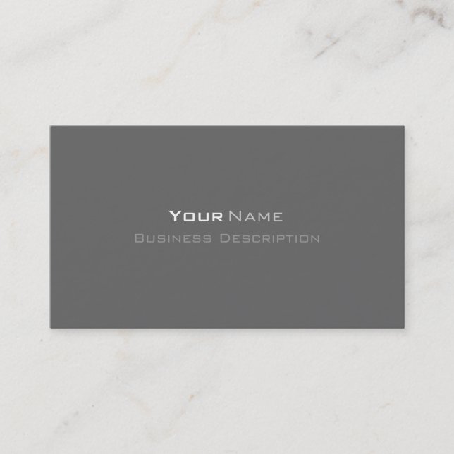 Minimal Grey Business Card (Front)