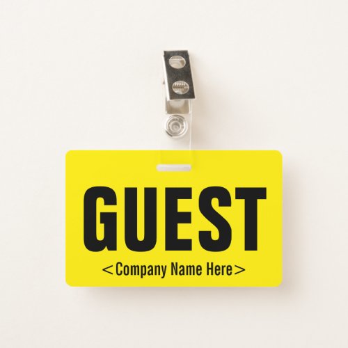 Minimal GUEST Badge