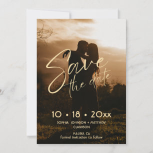 Minimal Hand Drawn Wedding Save The Date