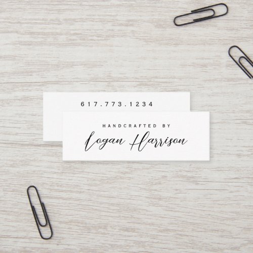 Minimal Handcrafted By Personalized Mini Business Card