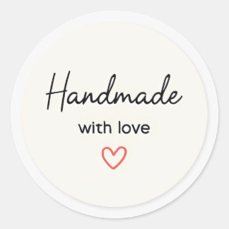 Minimal handmade with love sticker