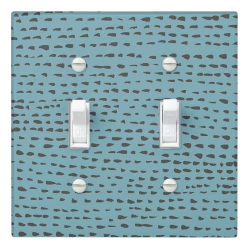 Minimal Handpainted Ink Dots Spots Teal Light Switch Cover