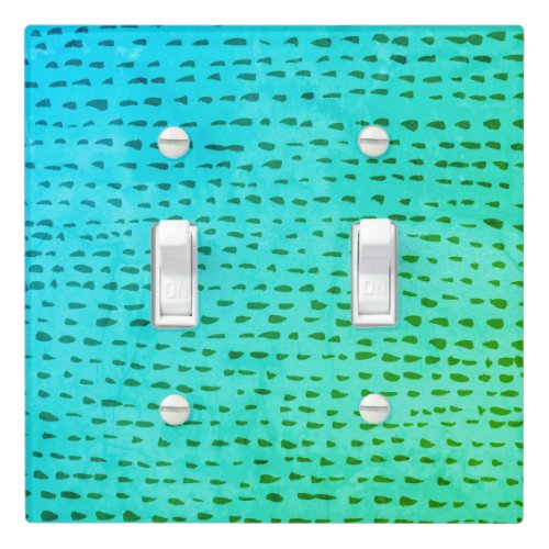 Minimal Handpainted Messy Green Ink Dots Spots Light Switch Cover