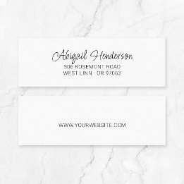 Minimal Handwritten 10a | Mini Business Card