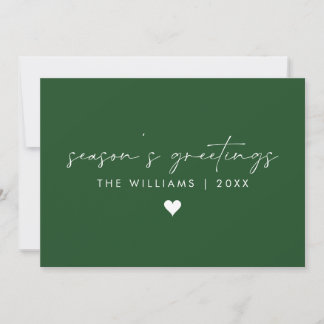 Minimal Handwritten Script No Photo Christmas Holiday Card