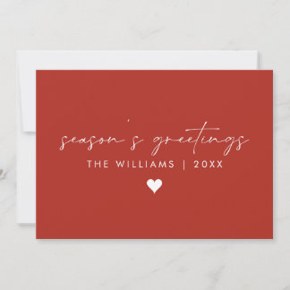 Minimal Handwritten Script No Photo Christmas Holiday Card