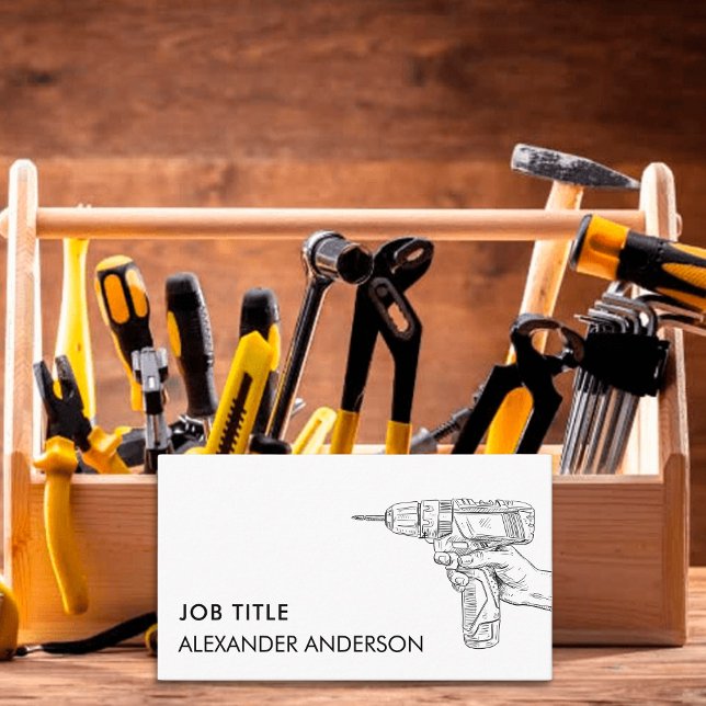 Minimal Handyman Services Tool Maintenance  Business Card (Minimal Handyman Services Tool Maintenance Business Card)