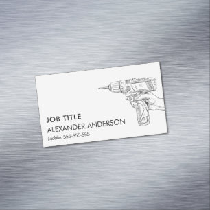 Minimal Handyman Services Tool Maintenance Business Card Magnet