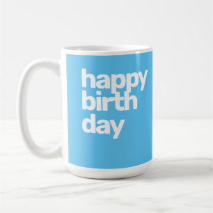 Minimal Happy Birthday Mug – Personalized Gift