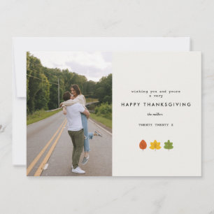MINIMAL HAPPY THANKSGIVING Family Photo Card