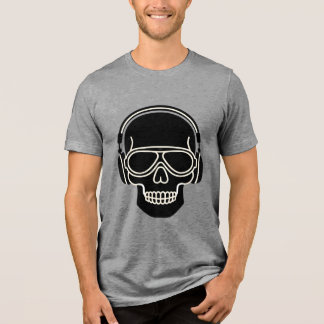Minimal Headphones Head Silhouette T‑Shirt  Tri-Blend Shirt