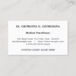 [ Thumbnail: Minimal Healthcare Specialist Business Card ]