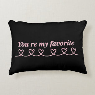 Minimal Heart Arrow Valentine T-Shirt Accent Pillow
