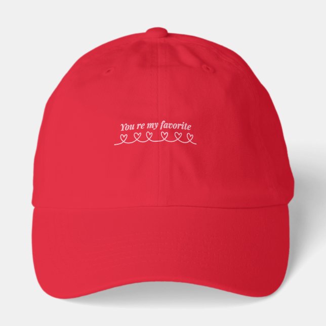 Minimal Heart Arrow Valentine T-Shirt Hat (Front)