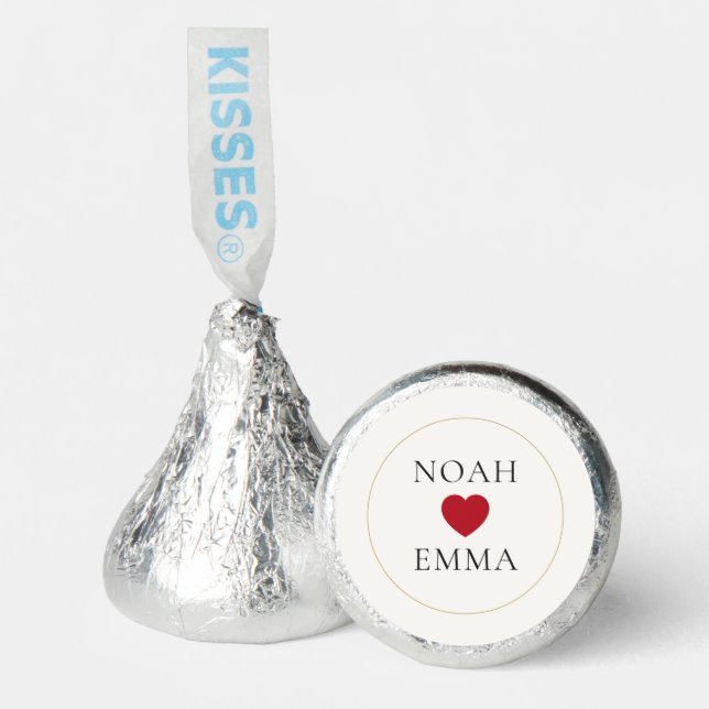 Minimal Heart Candy Wedding Favor (Front)