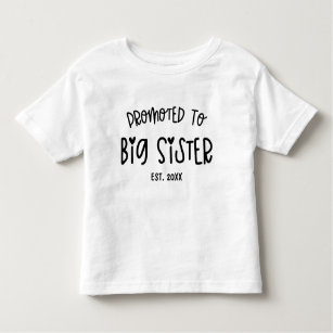 Minimal Heart Custom Year Promoted To Big Sister  Toddler T-shirt