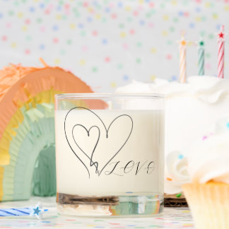 Minimal Heart Line Art Love Candle | Elegant Roman