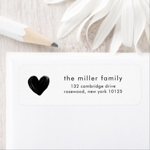 Minimal Heart Return Address Label