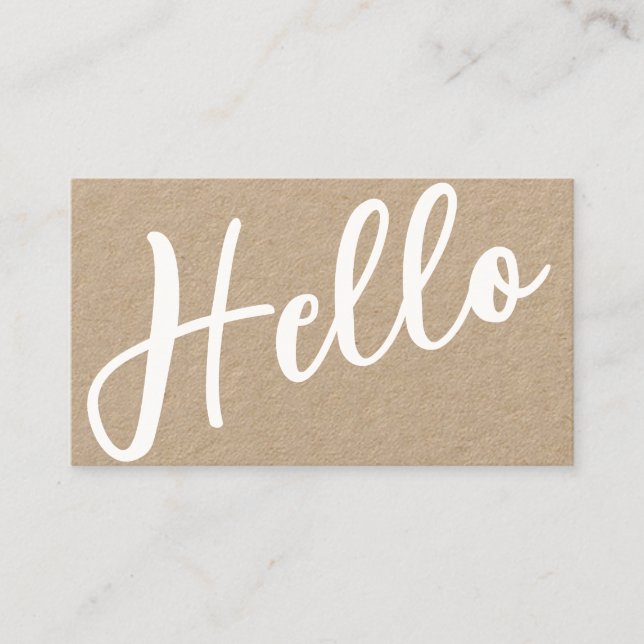 Minimal HELLO Business Card (Front)