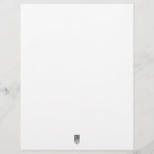 Minimal Hello | Modern Heart Clean Simple White Letterhead (Back)