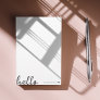 Minimal Hello | Modern Heart Clean Simple White Post-it Notes
