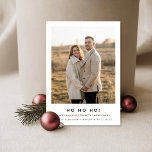Minimal Ho Ho Ho Christmas Newlywed Photo  Holiday Card<br><div class="desc">Celebrate your first Christmas as newlyweds with this soft and elegant holiday card featuring the phrase “HO HO HO!” in clean modern type. A warm golden-hour photo is framed within a minimalist white border, highlighting your love in a refined, stylish layout. A perfect choice for couples who want to share...</div>