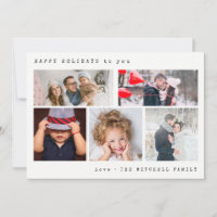 Minimal Holiday Photo Collage | Black Gingham